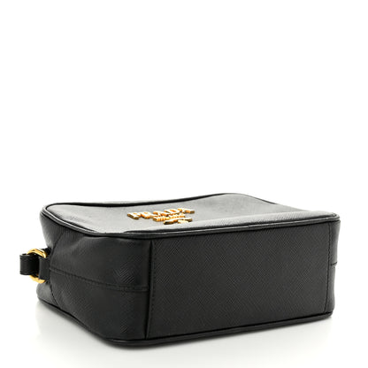 Prada Saffiano Mini Camera Crossbody Bag Black 4 of 9