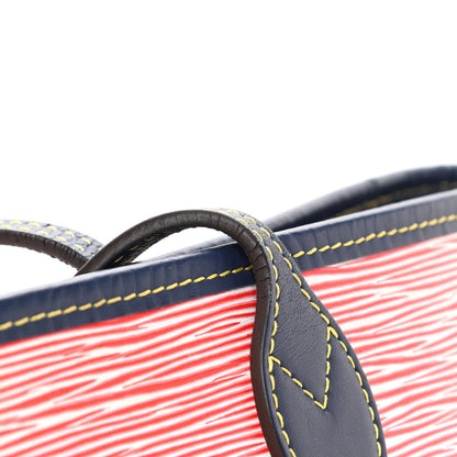Louis Vuitton Epi Neverfull MM Denim Red 15 of 16