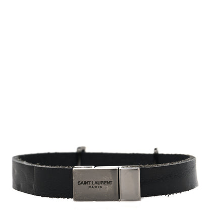 Saint Laurent Calfskin Opyum Bracelet S Black 7 of 8