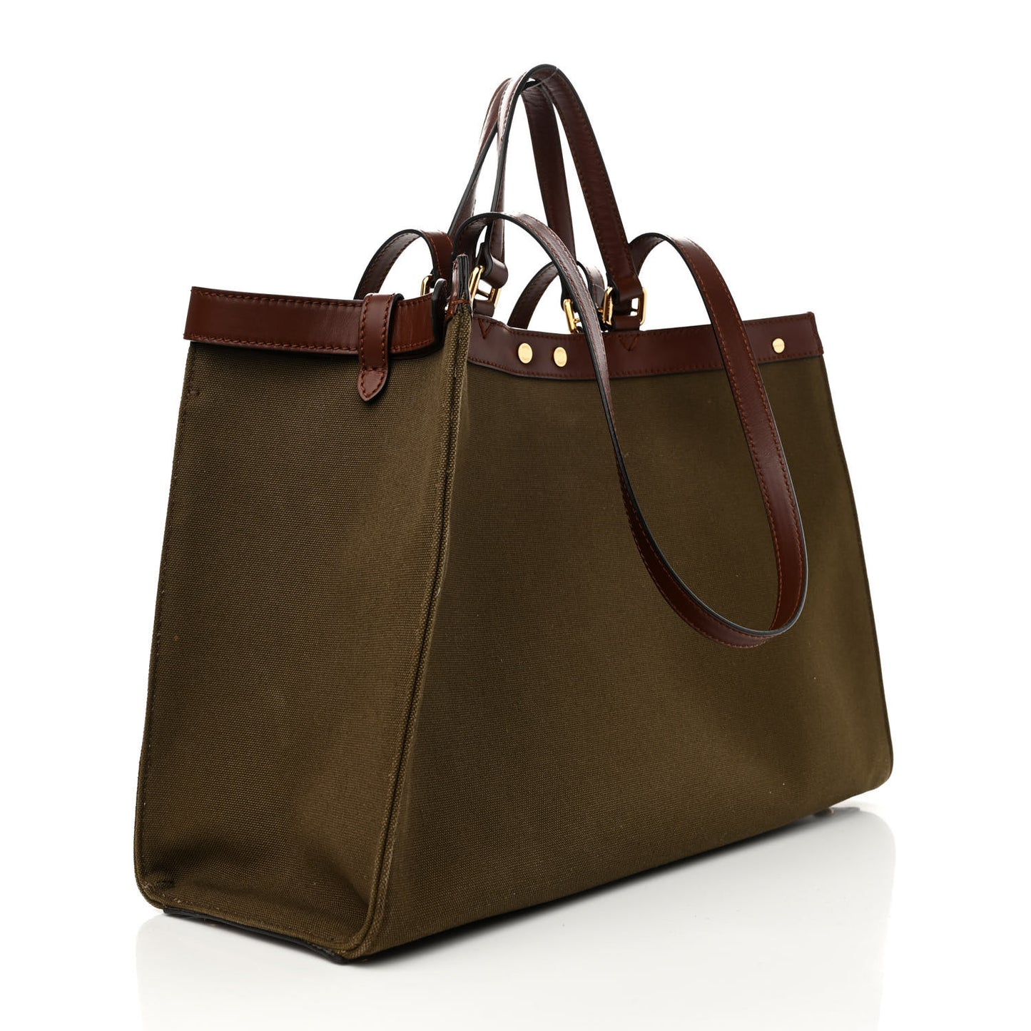 X SARAH COLEMAN Canvas FF Fish Eye Embroidered Medium Peekaboo X-Tote Amazzonia Ghianda