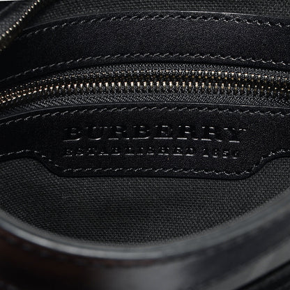 Burberry London Check Turin Flat Crossbody Messenger Bag Charcoal 6 of 10