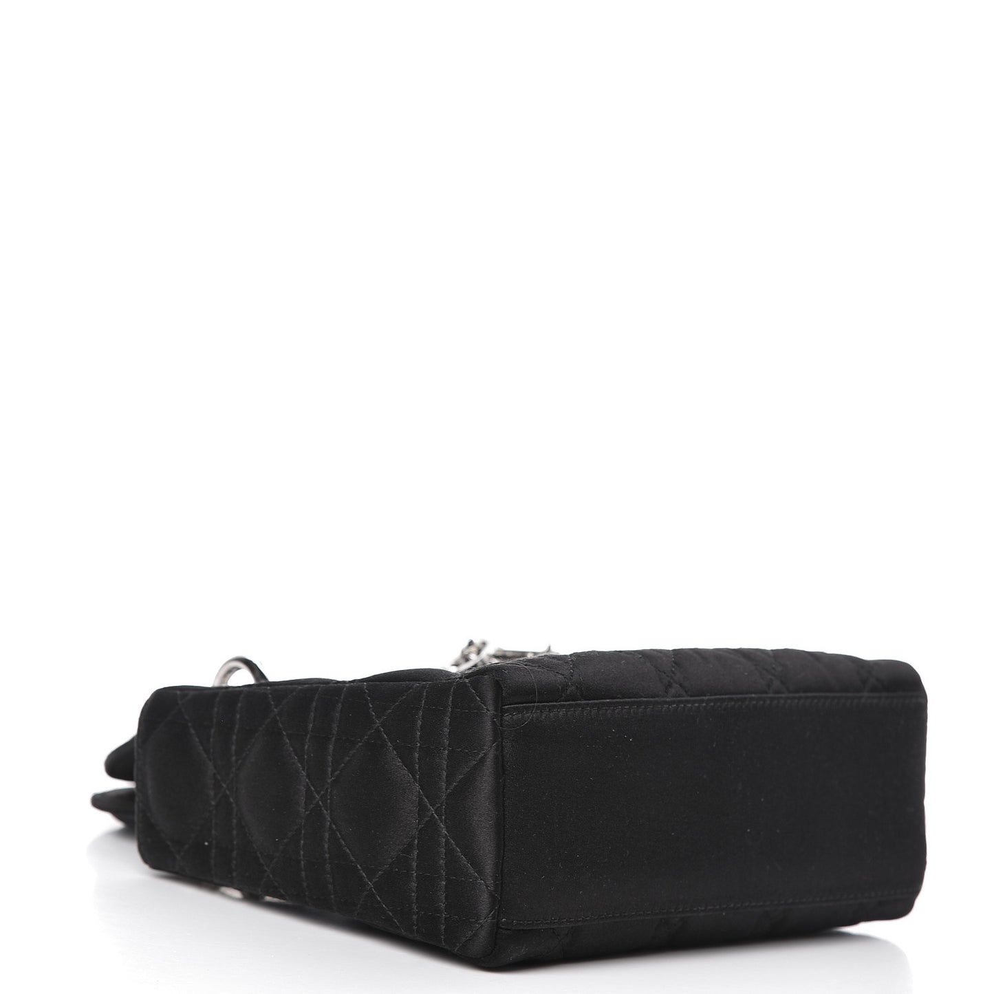 Satin Swarovski Crystal Cannage Mini Lady Dior Black
