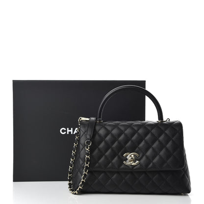 Chanel Caviar Quilted Small Coco Handle Flap Black 11 of 11