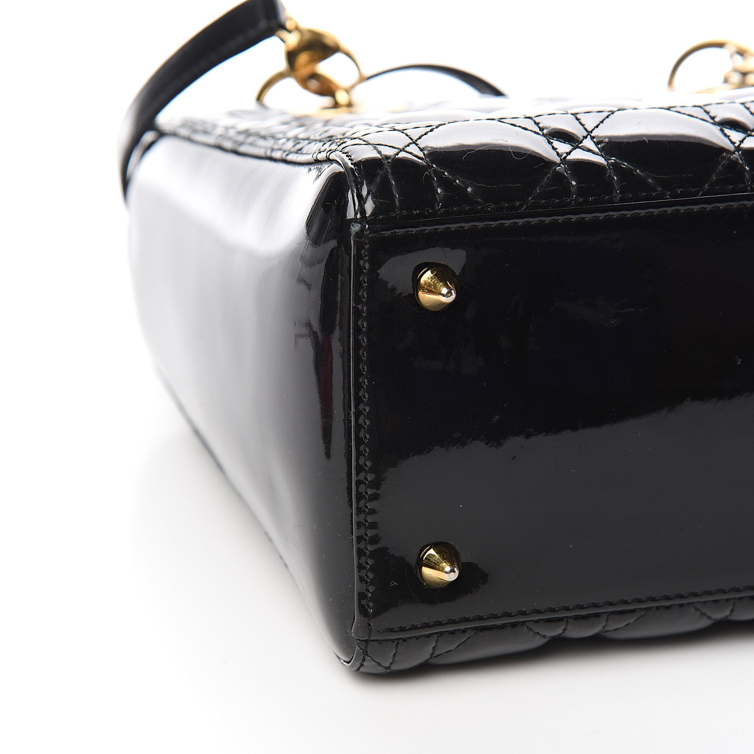 Christian Dior Patent Cannage Medium Lady Dior Black 7 of 9