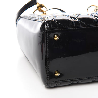 Christian Dior Patent Cannage Medium Lady Dior Black 7 of 9