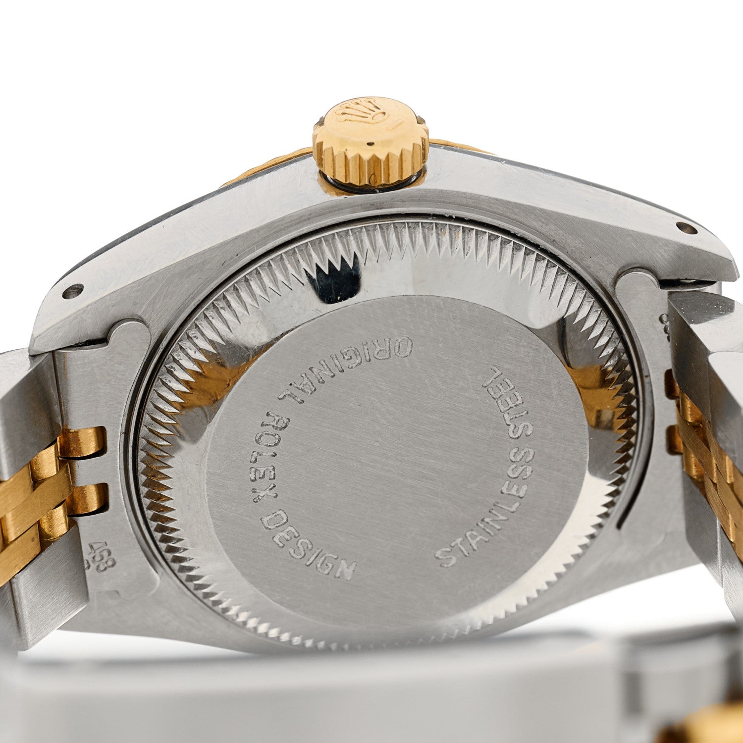 Rolex Stainless Steel 18K Yellow Gold Diamond 26mm Oyster Perpetual Datejust Watch Champagne 69173 4 of 4