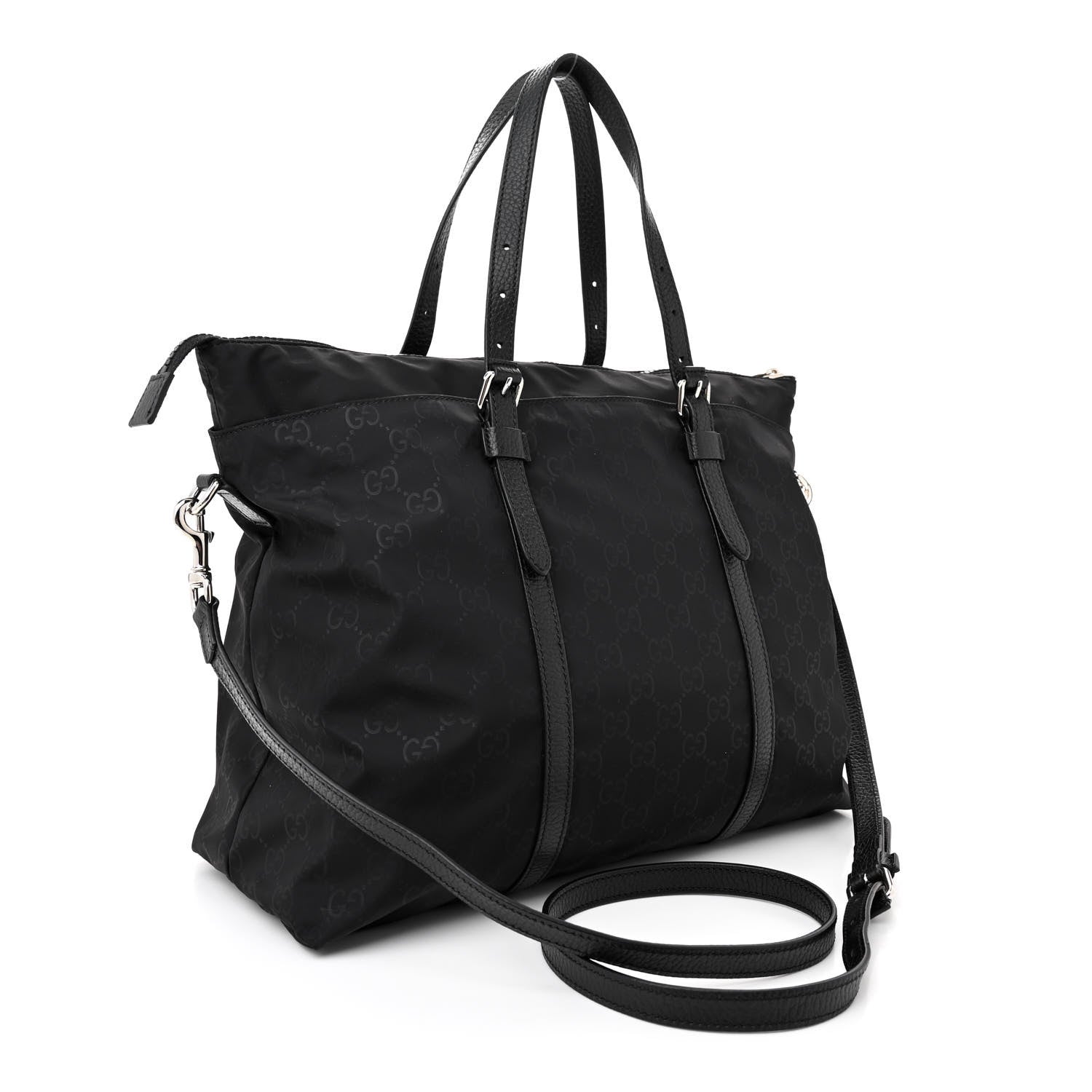 Gucci Nylon Monogram Tote Black 3 of 11