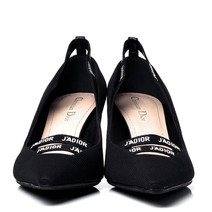 Christian Dior Fabric J'Adior Ribbon Pumps 40.5 Black 2 of 6