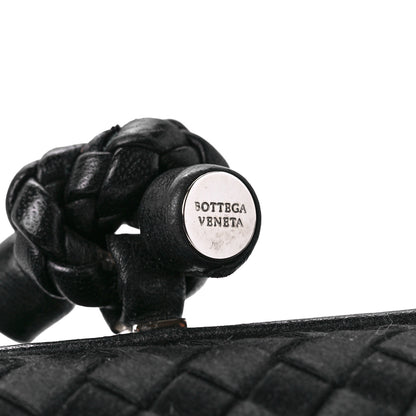Bottega Veneta Satin Intreccio Impero Knot Clutch Black 7 of 11