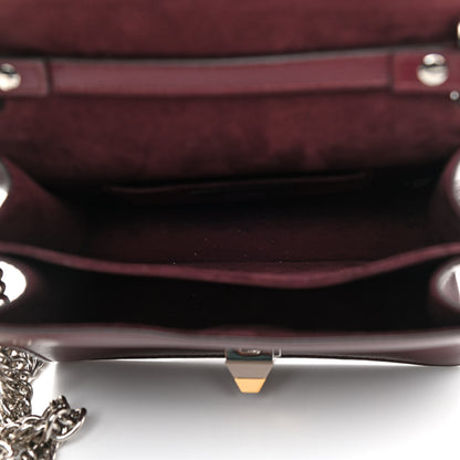 Fendi Vitello Liberty Studded Small Kan I Shoulder Bag Bordeaux Multicolor 5 of 10