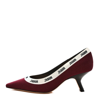 Christian Dior Technical Canvas Ribbon J'Adior 65mm Pumps 38 Rouge Black 1 of 9