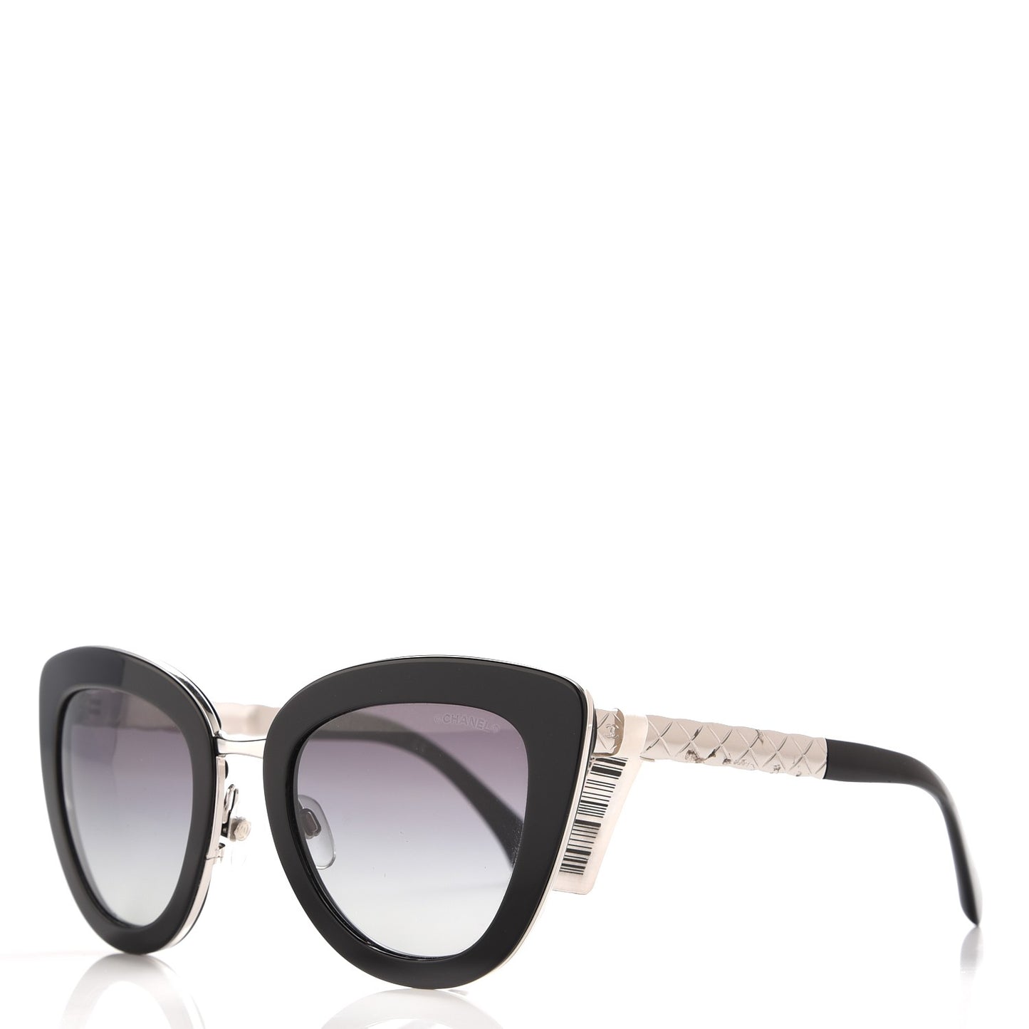 Cat Eye Quilted Sunglasses 5368 Black
