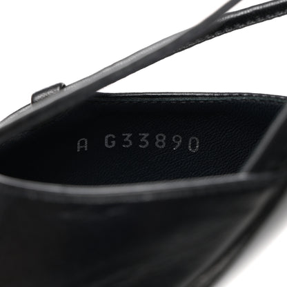 Chanel Lambskin Satin Slingback Cap Toe Bow Pumps 36.5 Black 7 of 9