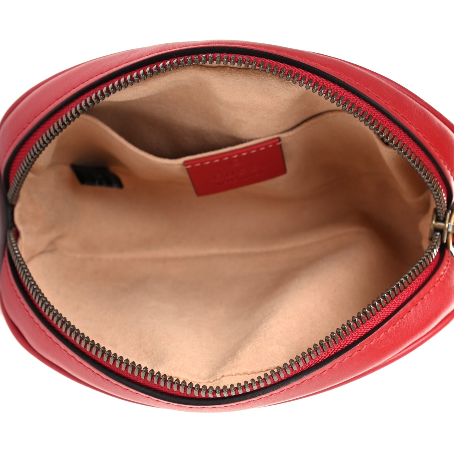 Calfskin Matelasse GG Marmont Belt Bag 95 38 Hibiscus Red