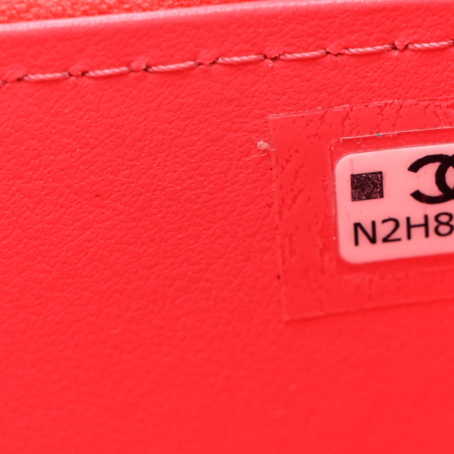 Caviar Quilted Mini Vanity Case With Chain Dark Pink