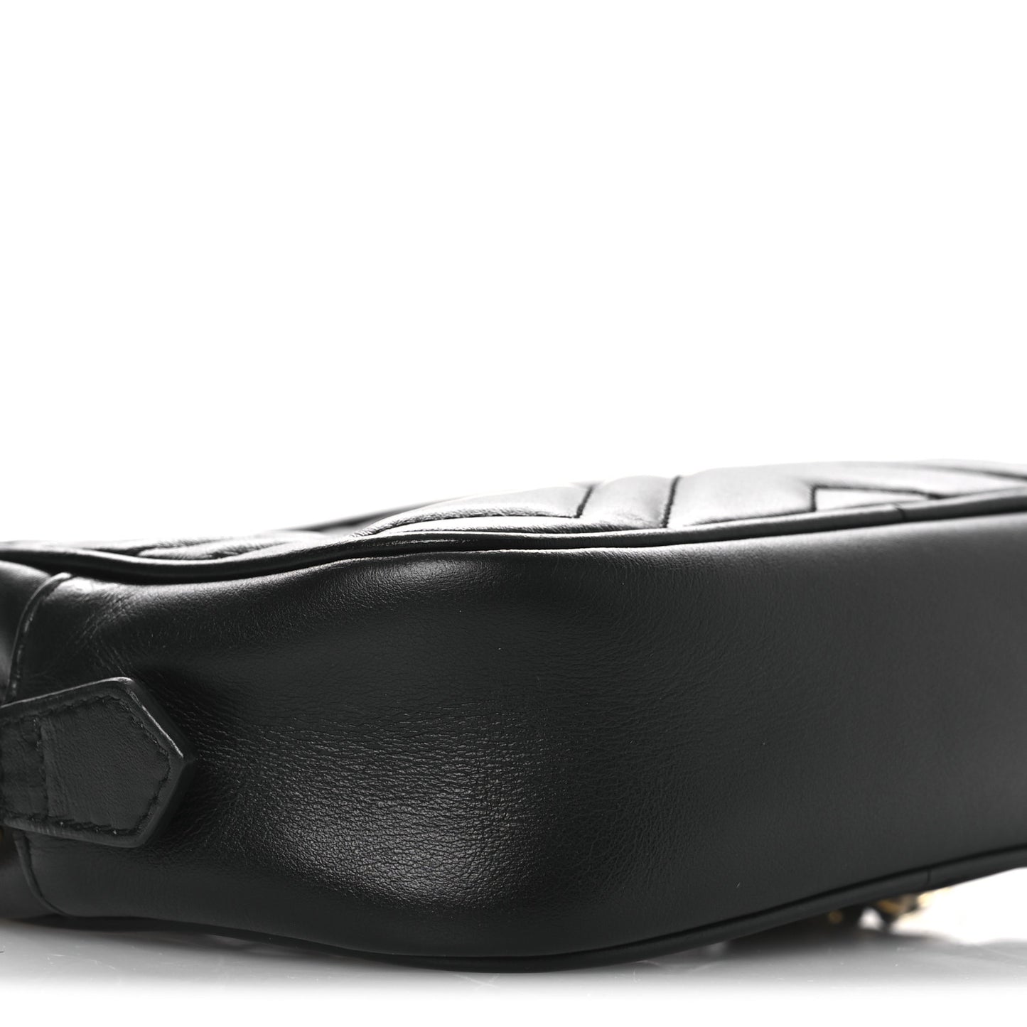 Calfskin Matelasse Mini GG Marmont Chain Shoulder Bag Black