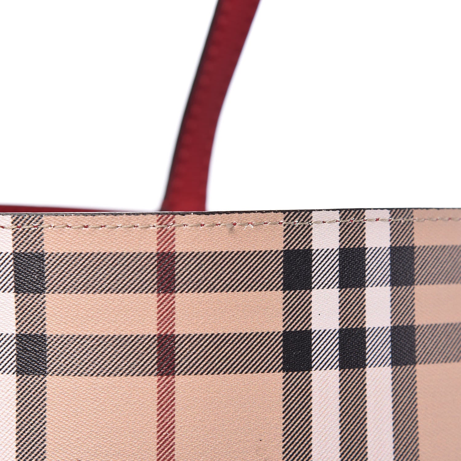 Burberry Haymarket Check Medium Reversible Tote Red 18 of 18