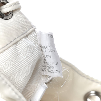 Prada Tessuto Nylon Saffiano Robot Bucket Bianco 8 of 11