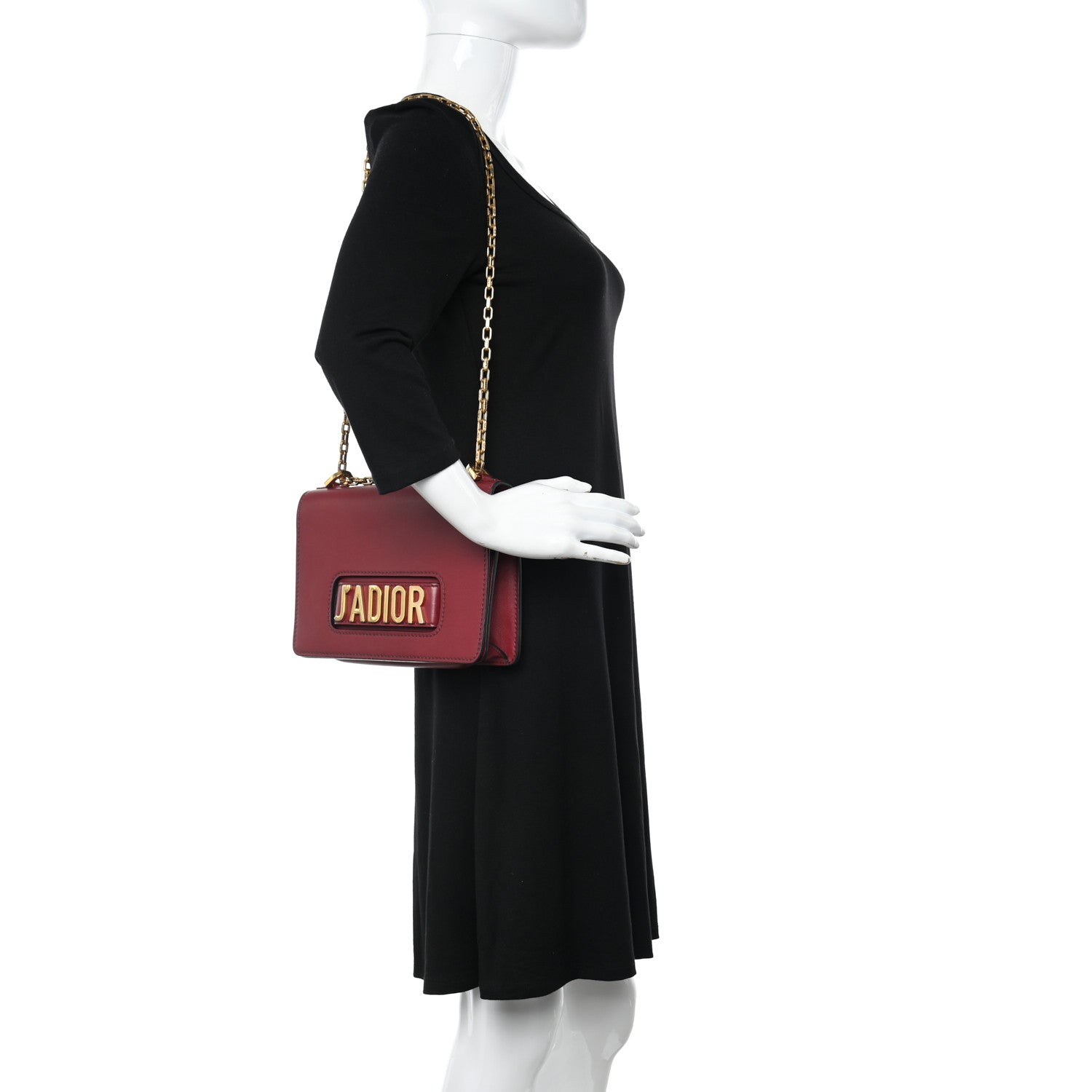 Christian Dior Calfskin J'Adior Chain Flap Bag Red 2 of 19