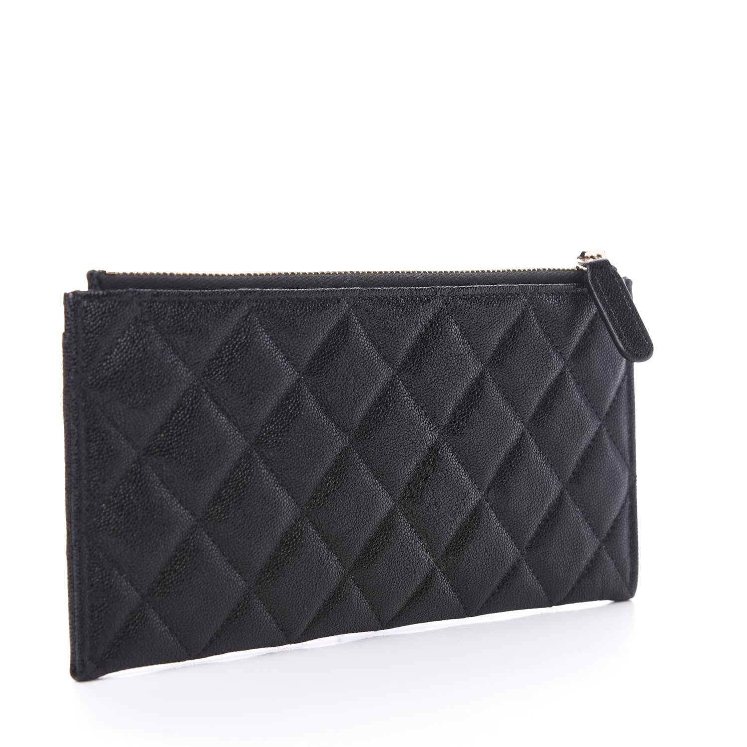 Chanel Caviar Quilted Classic Zip Boy Pouch Black 2 of 7