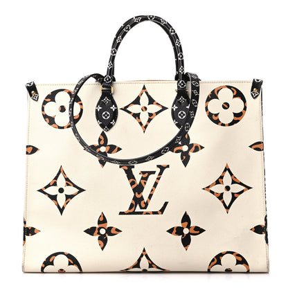 Louis Vuitton Monogram Giant Jungle Onthego GM Ivory 1 of 15