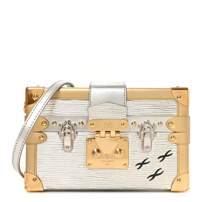 Louis Vuitton Metallic Epi Petite Malle Silver Silver 1 of 10