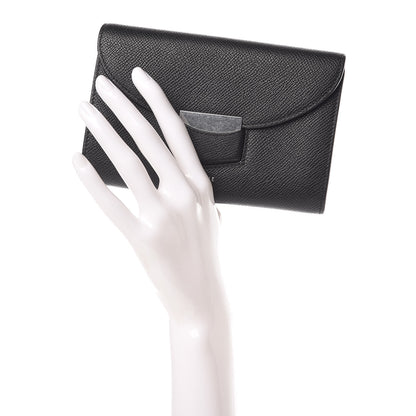 Celine Grained Calfskin Medium Trotteur Multifunction Flap Wallet Black 2 of 10