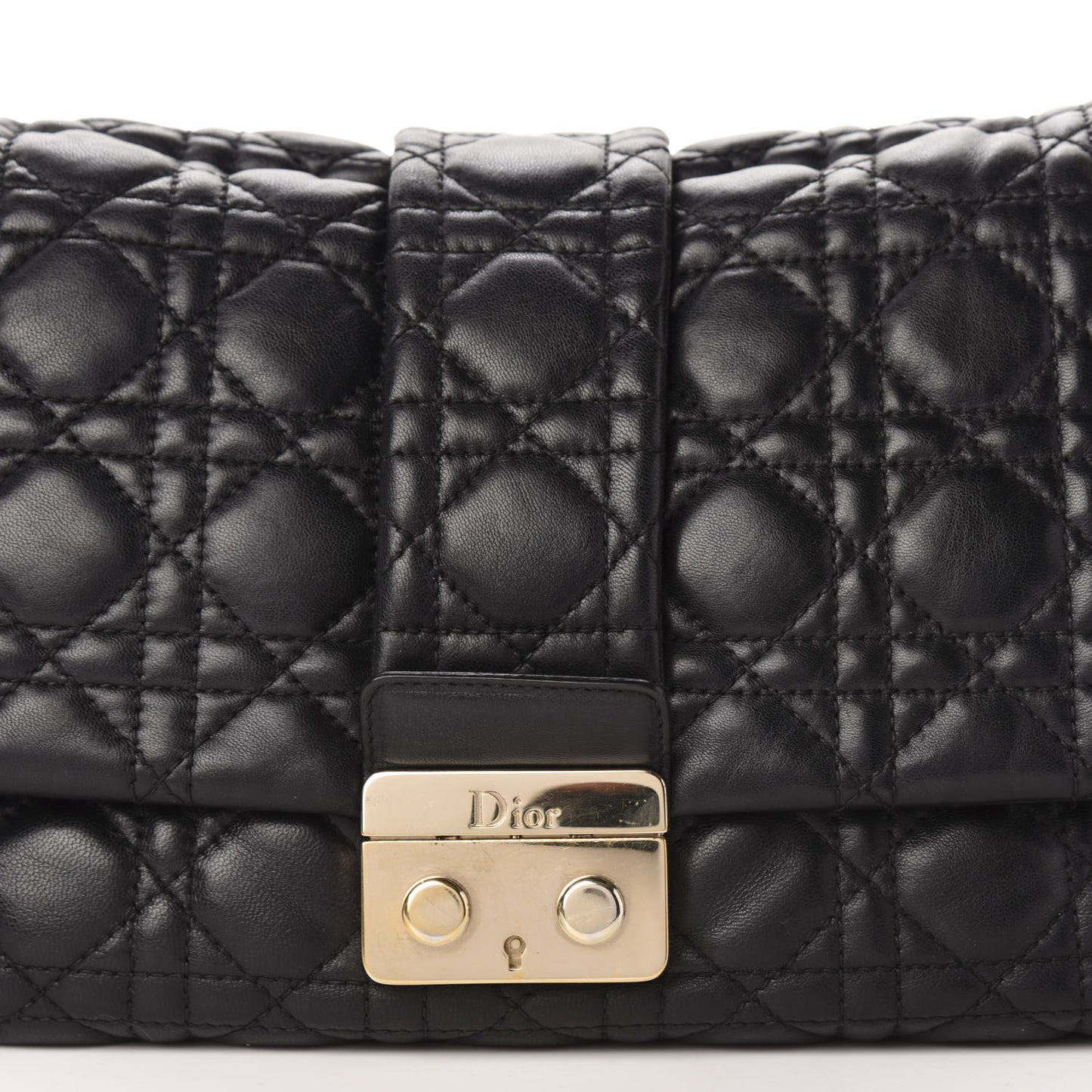 Lambskin Cannage New Lock Flap Black