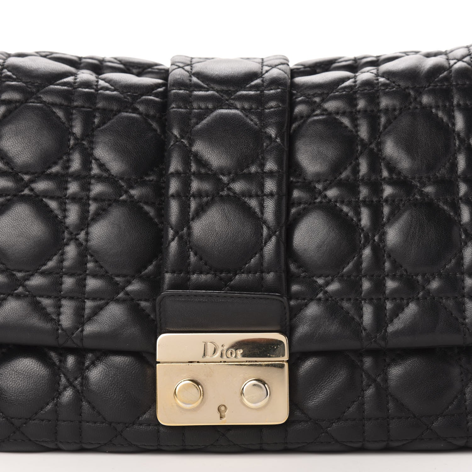 Christian Dior Lambskin Cannage New Lock Flap Black 10 of 10