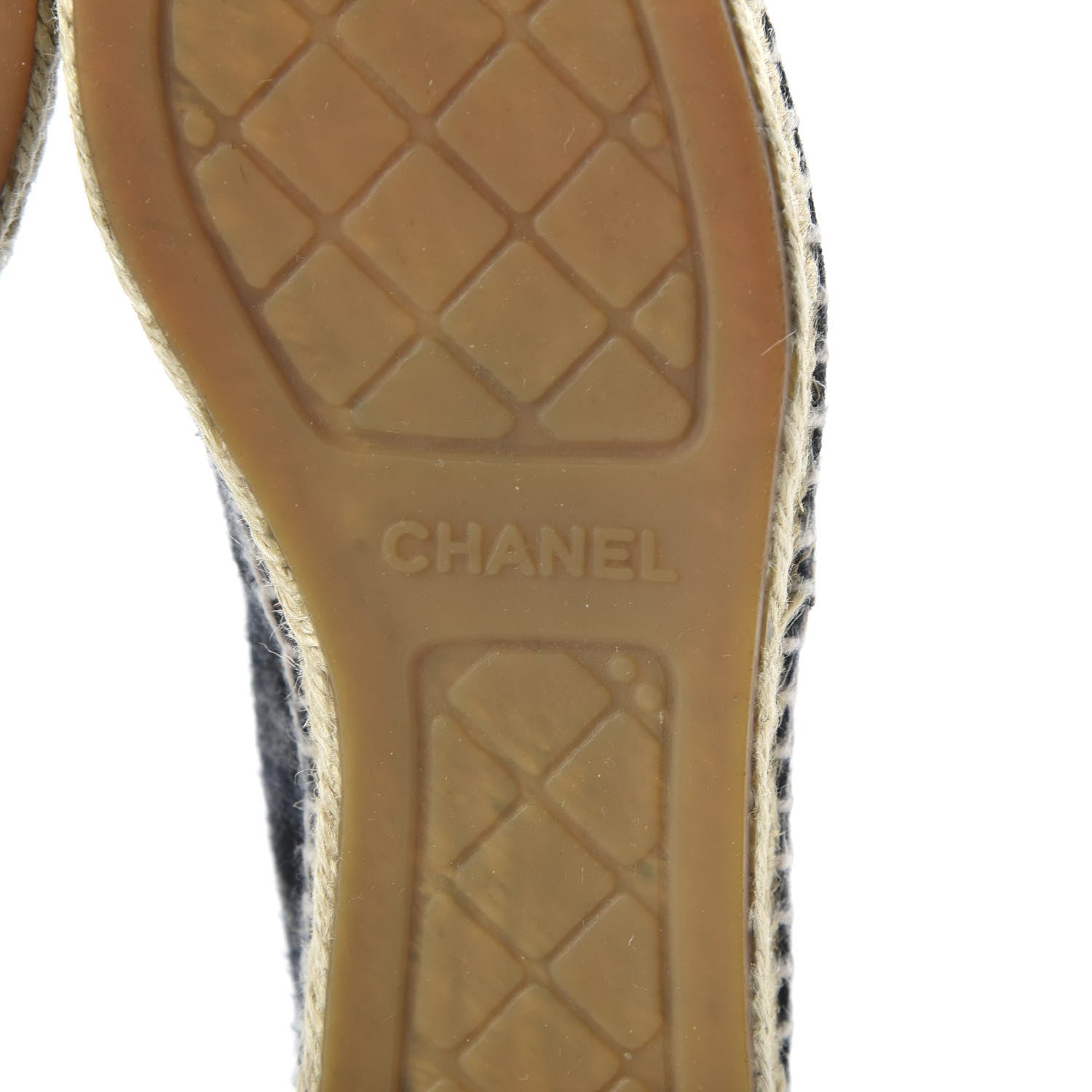 Chanel Flannel CC Espadrilles 36 Dark Grey Black 6 of 8
