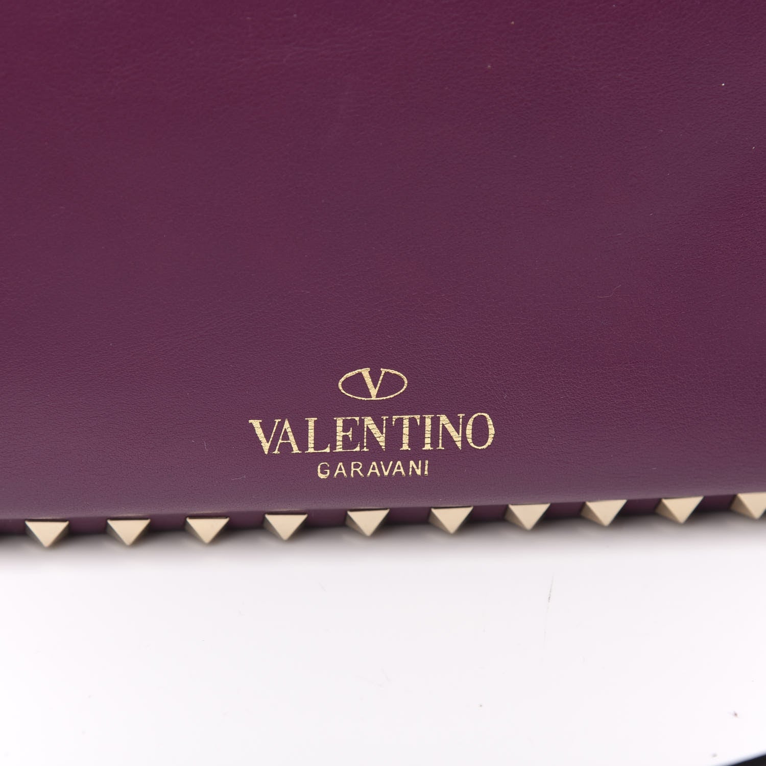 Valentino Garavani Vitello Medium Rockstud Tote Grape 11 of 12