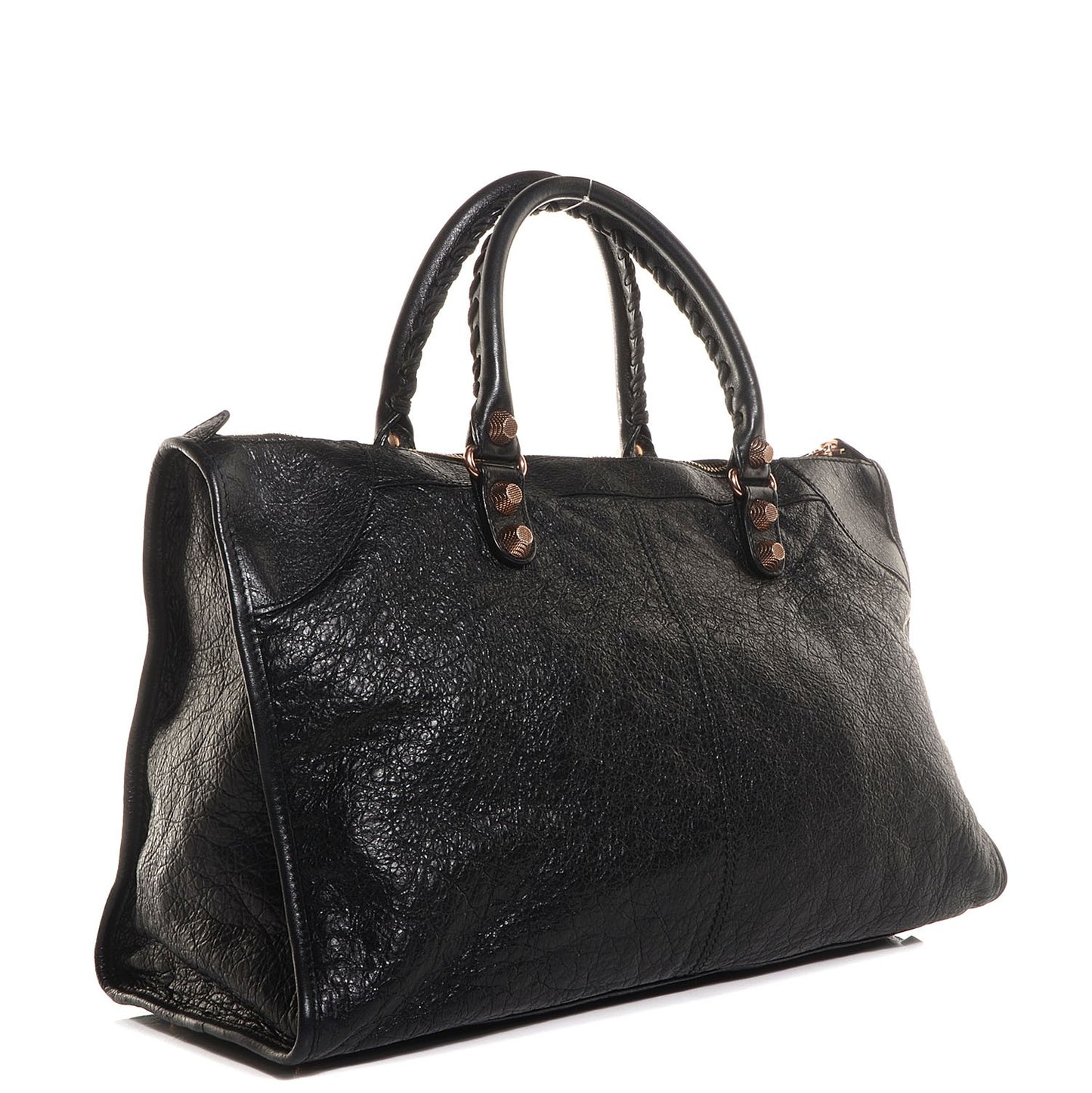 Agneau Giant 12 Rose Gold Hardware Work Black