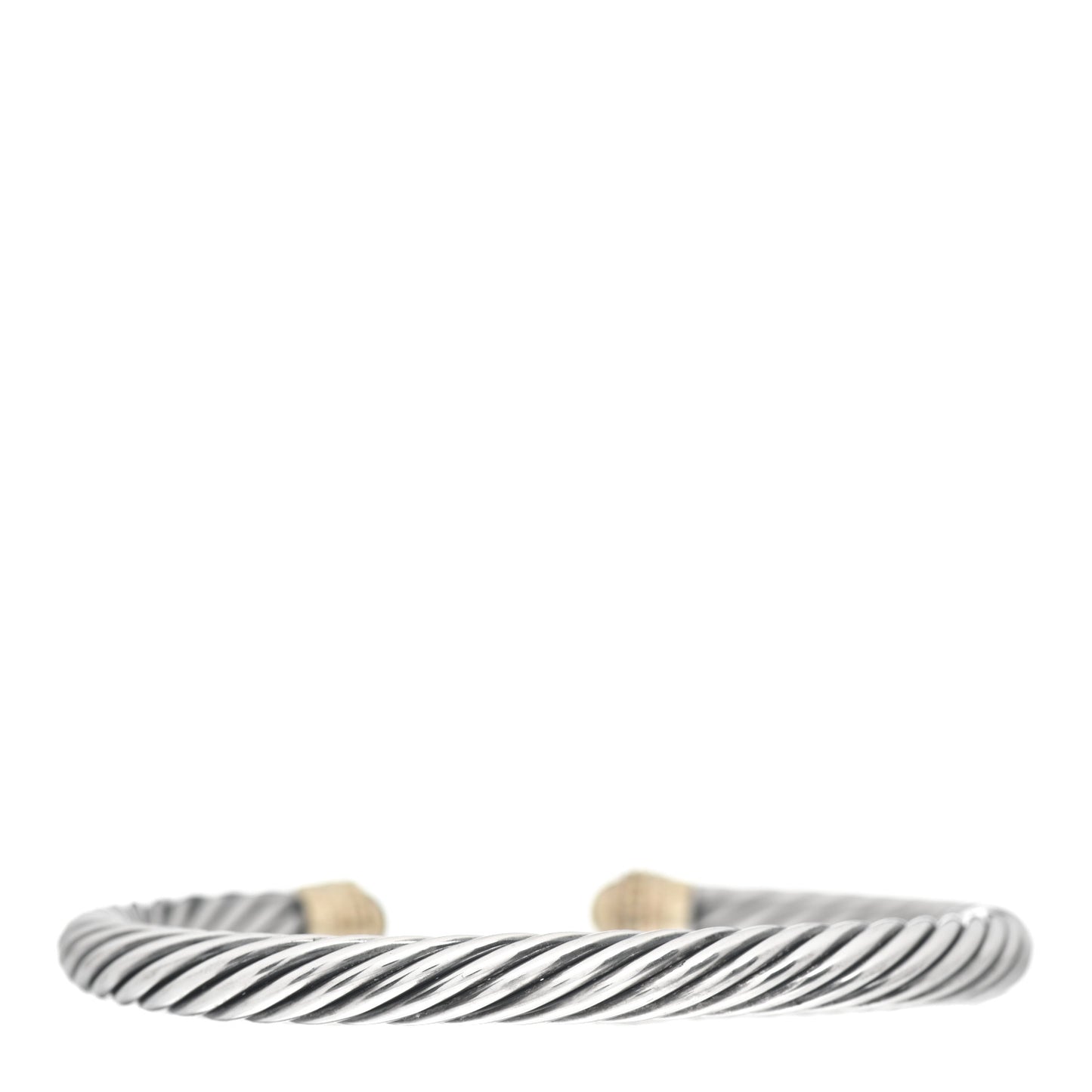 Sterling Silver 14K Yellow Gold 7mm Cable Classics Bracelet