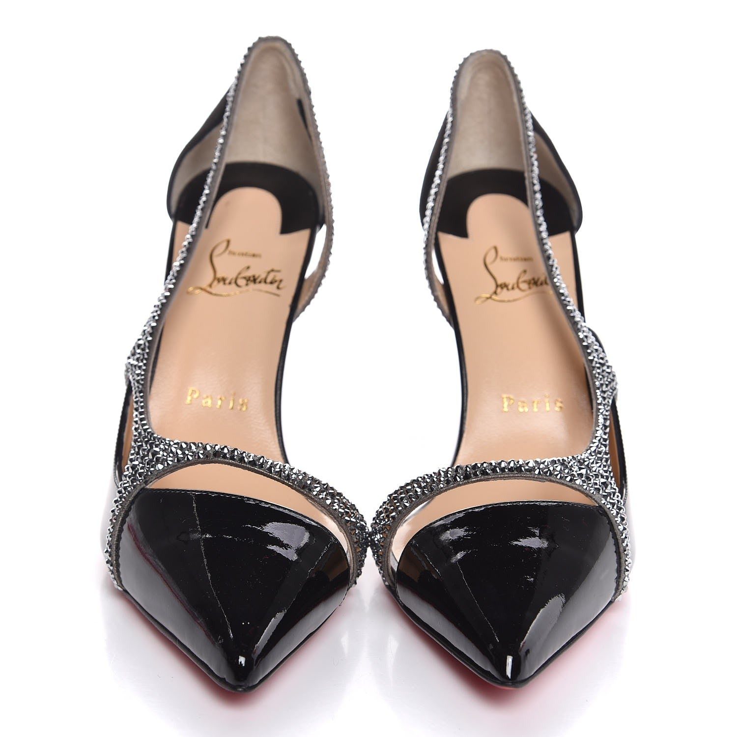 Christian Louboutin Crystal Patent 100 Pumps 36.5 Black 2 of 7