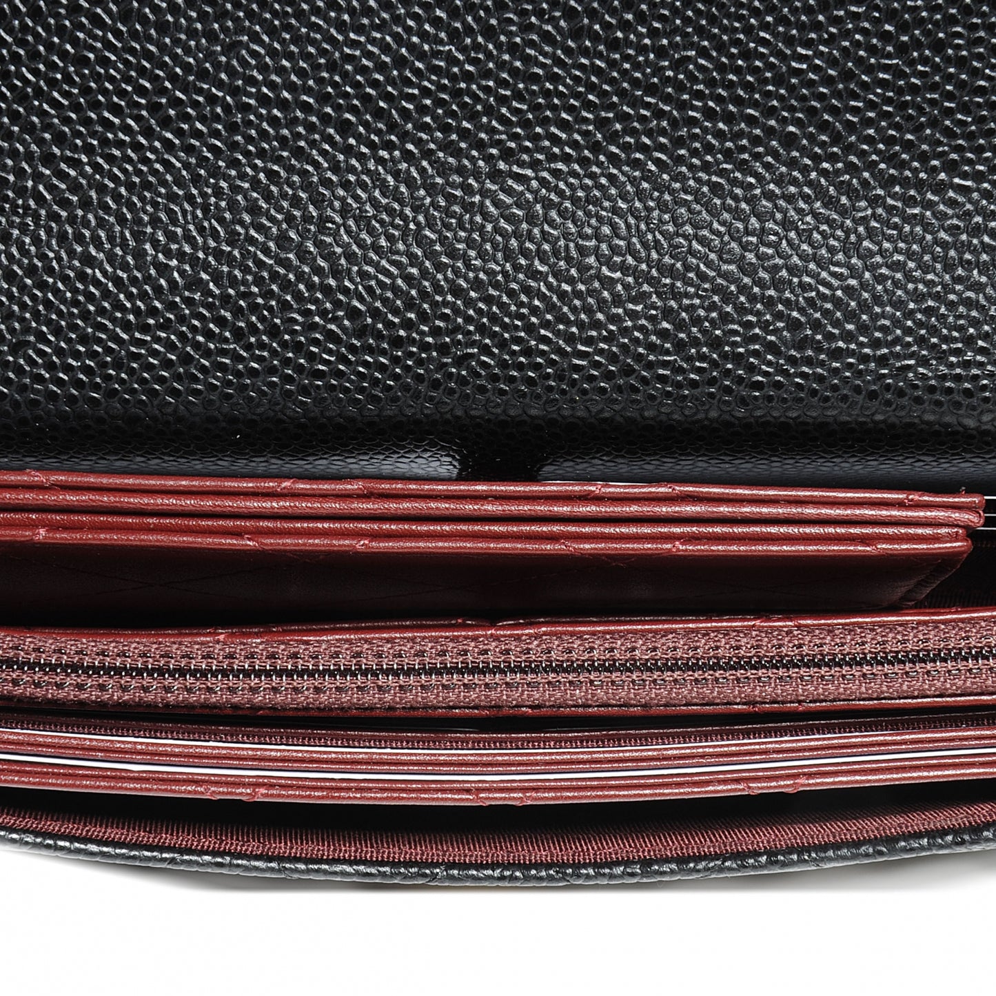Caviar Quilted Travel Wallet Black