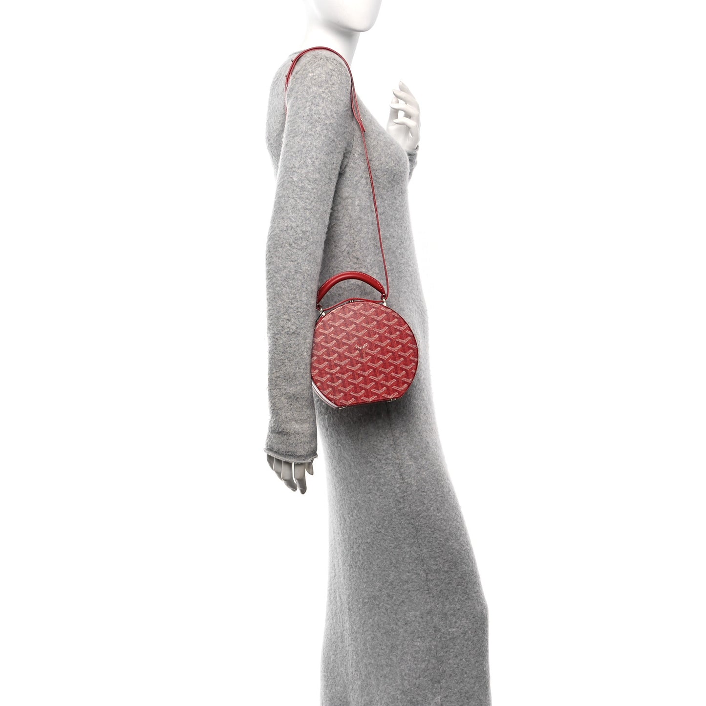 Goyardine Alto Hatbox Red