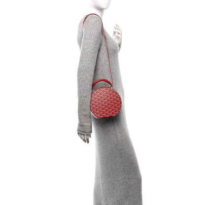 Goyard Goyardine Alto Hatbox Red 2 of 9