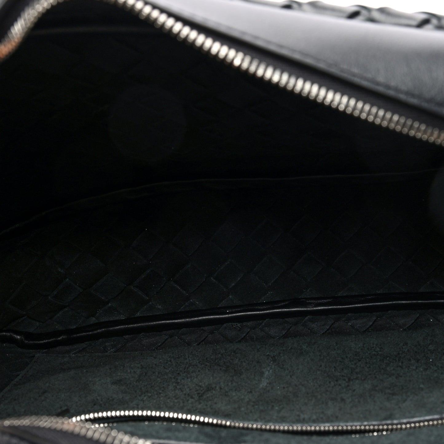 Calfskin Intrecciato Messenger Bag Black