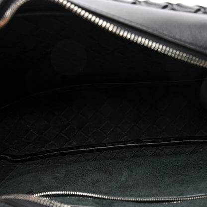 Bottega Veneta Calfskin Intrecciato Messenger Bag Black 5 of 10