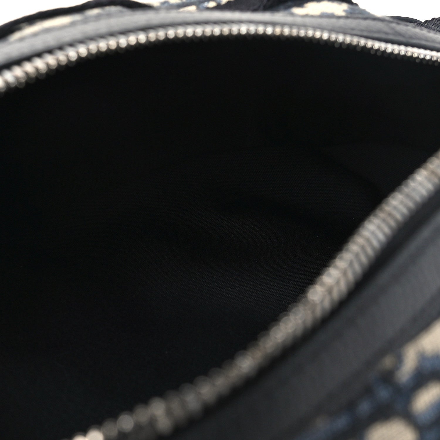 Christian Dior Grained Calfskin Oblique Scarab Sling Bag Blue Black 4 of 9