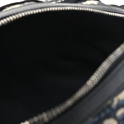 Christian Dior Grained Calfskin Oblique Scarab Sling Bag Blue Black 4 of 9