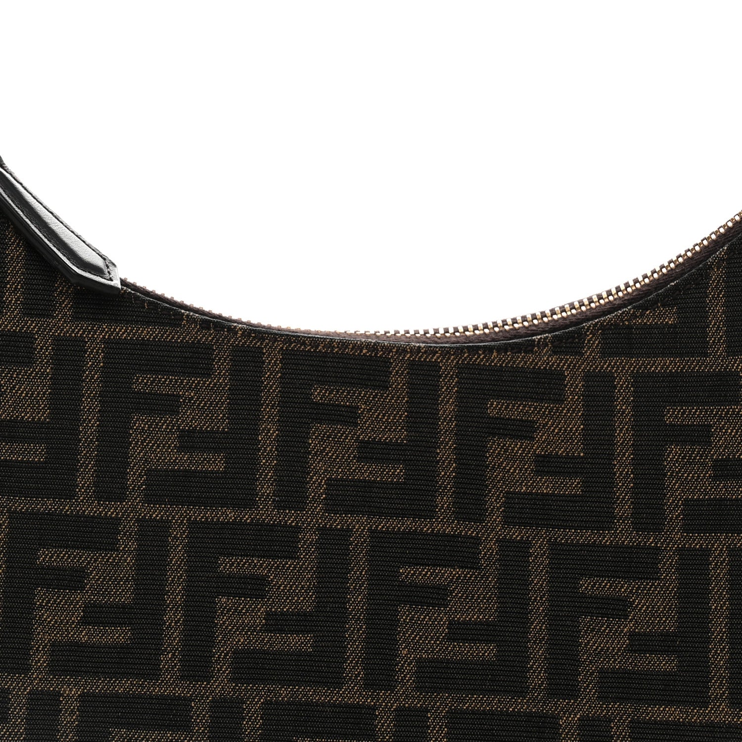 Fendi Fabric Jacquard Vitello Grace FF 1974 Small Fendigraphy Hobo Bag Tobacco Moro Ebano 8 of 11