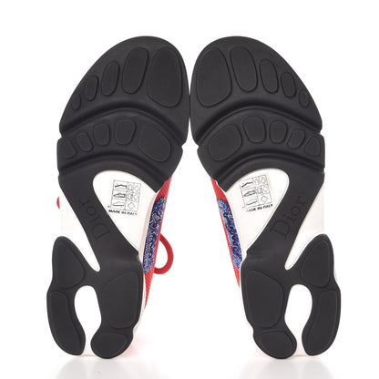 Christian Dior Calfskin Technical Canvas Embellished Dior Fusion Sneakers 35 Rouge 5 of 7