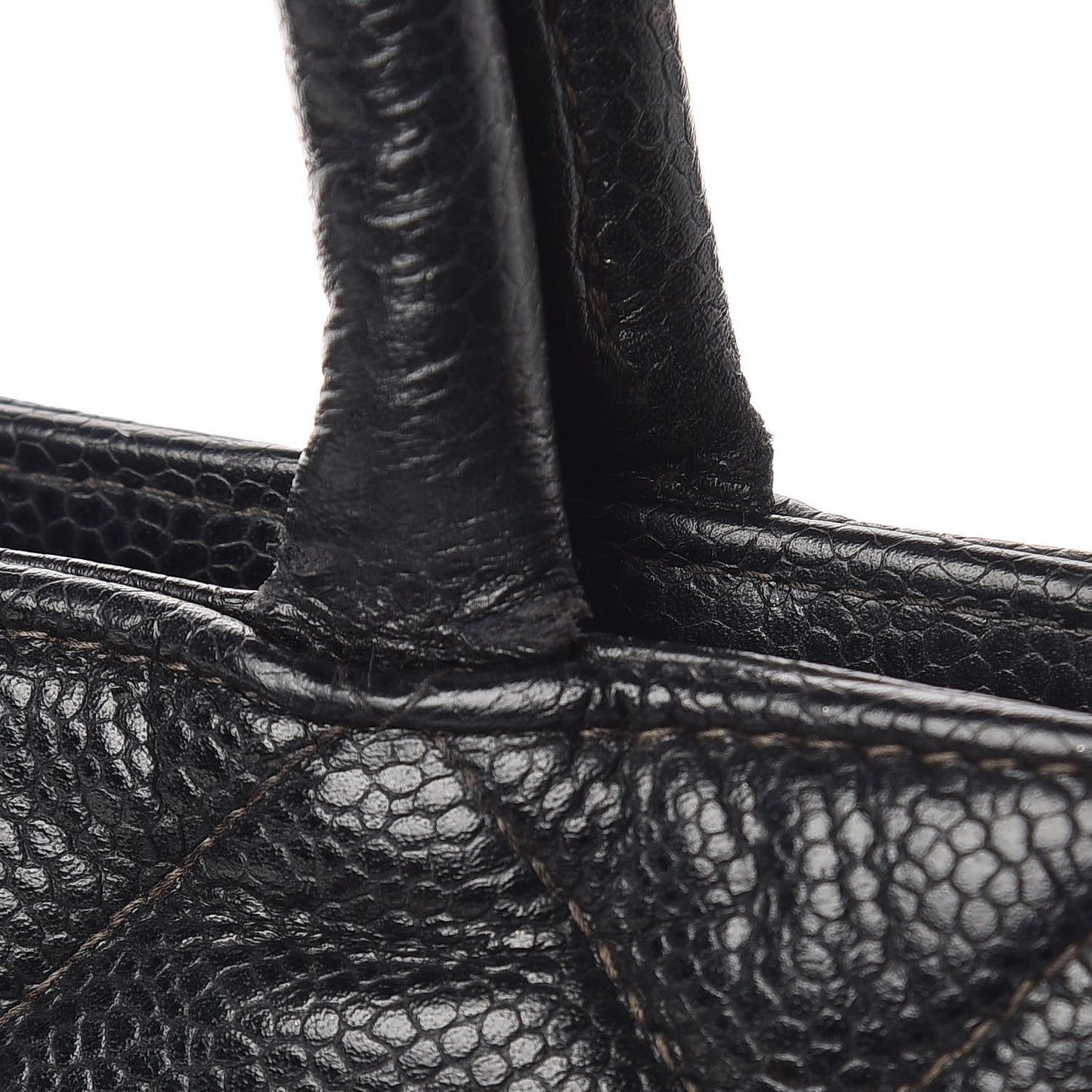 Caviar Quilted Medallion Tote Black