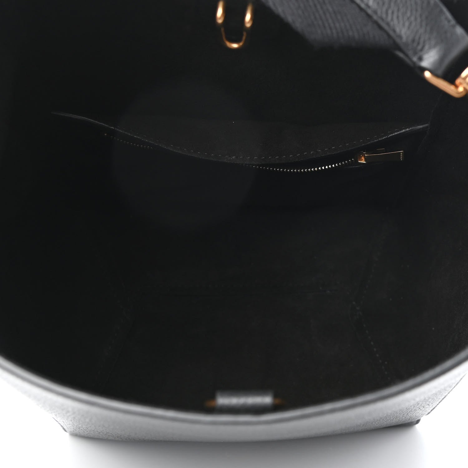 Celine Soft Grained Calfskin Small Sangle Bucket Bag Black 5 of 8