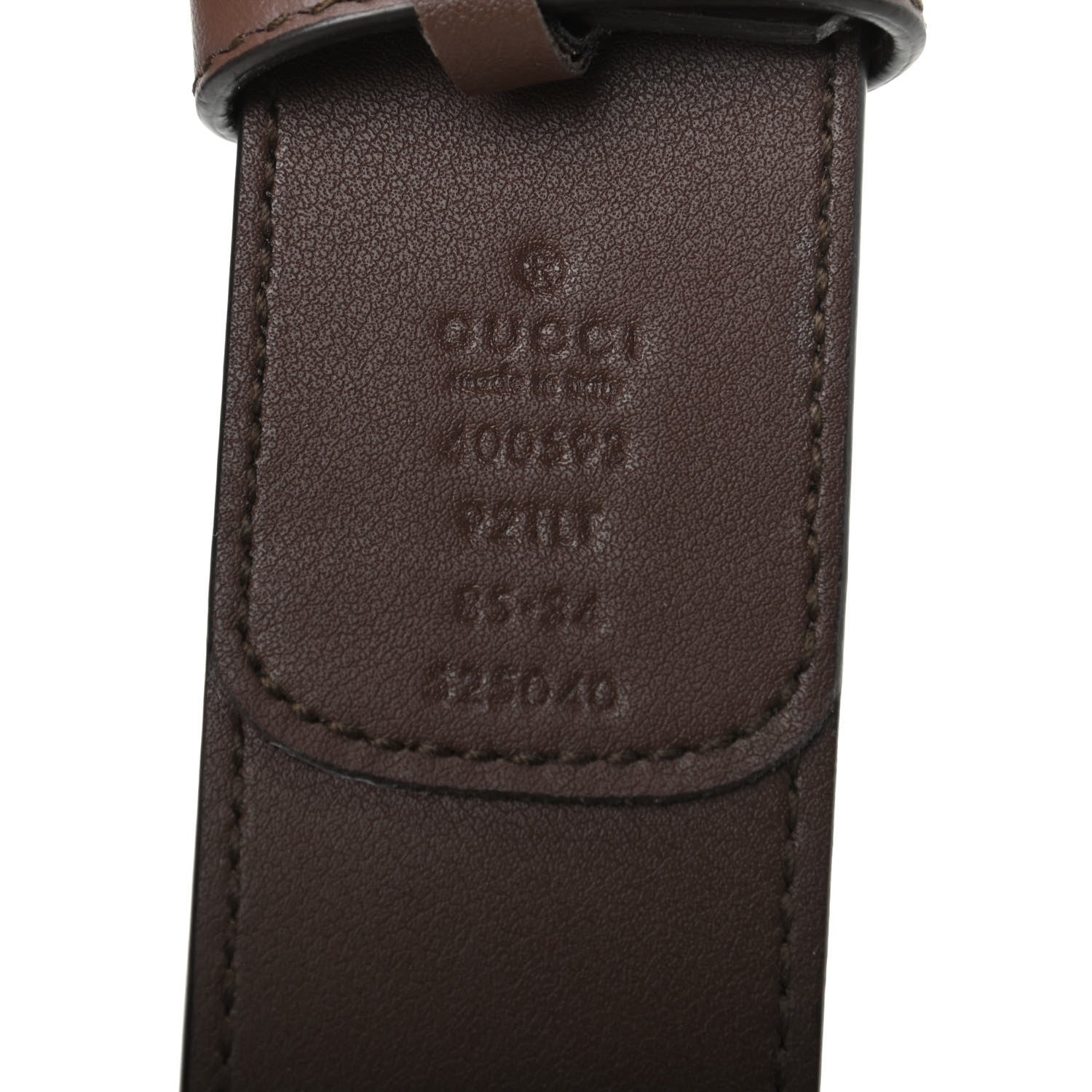 Gucci GG Supreme Monogram Matte Plutone Calfskin Double G 40mm Belt 85 34 Beige Ebony New Acero 2 of 5