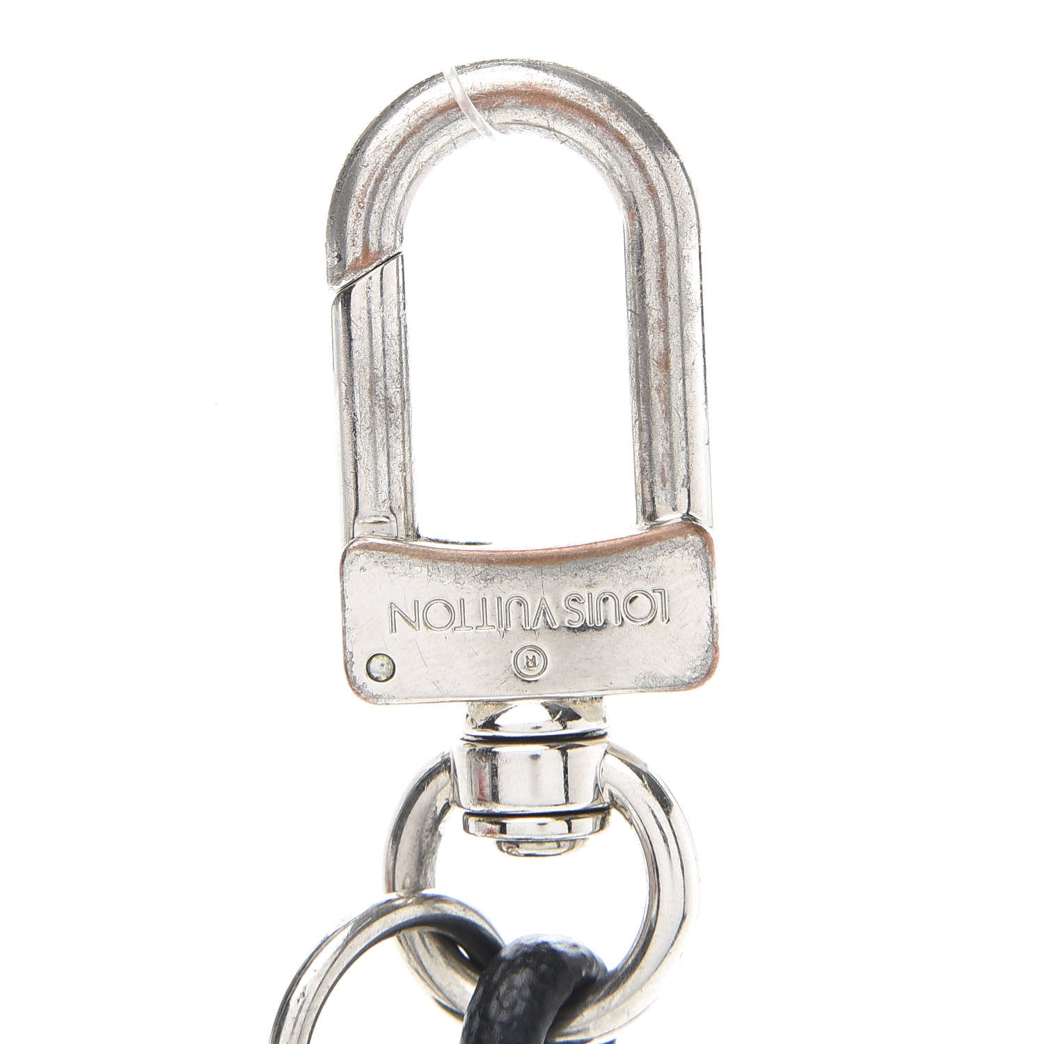 Louis Vuitton Palladium Damier Graphite Rope Bag Charm Key Holder 6 of 8