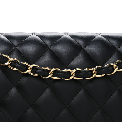 Chanel Lambskin Quilted Jumbo Double Flap Black 7 of 9