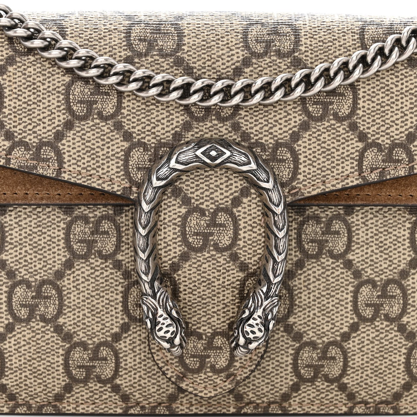 GG Supreme Monogram Super Mini Dionysus Shoulder Bag Taupe