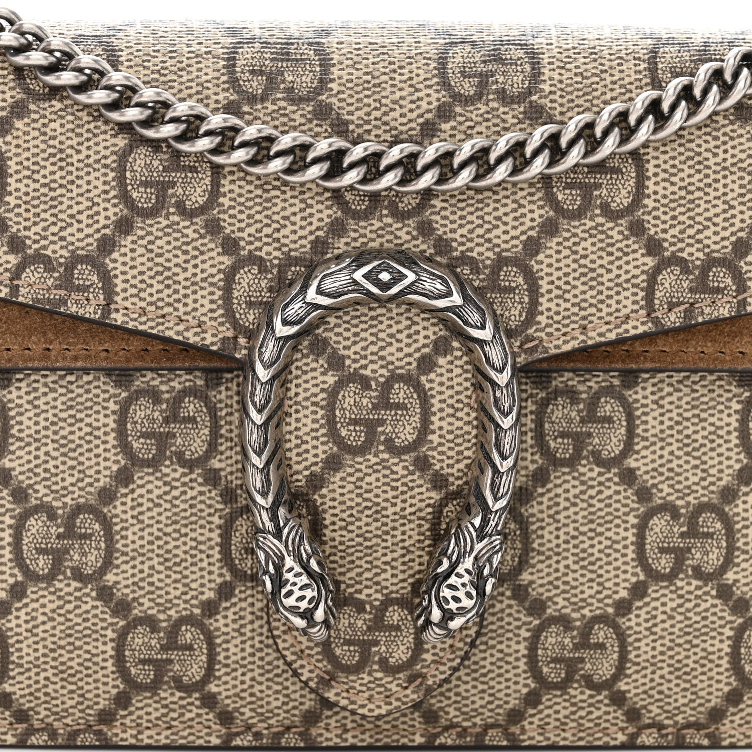 Gucci GG Supreme Monogram Super Mini Dionysus Shoulder Bag Taupe 9 of 15